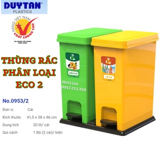 🚀TBA SHOP🚀Thùng rác nhựa phân loại duy tân ECO 2