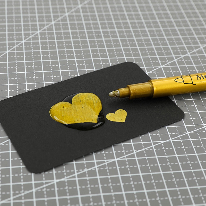 Bút Đánh Dấu Resin Bằng Kim Loại Chống Nước Màu Vàng / Bạc 1.5mm DIY