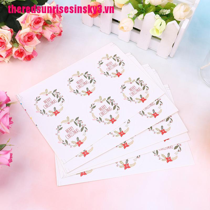 VN (Hàng Mới Về) Set 30 Miếng Dán Gói Quà Phong Cách Giáng Sinh Xinh Xắn