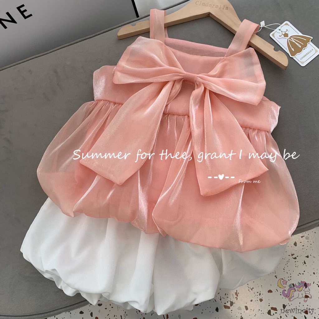 Áo Thun Ba Lỗ Đính Nơ Cho Bé Gái