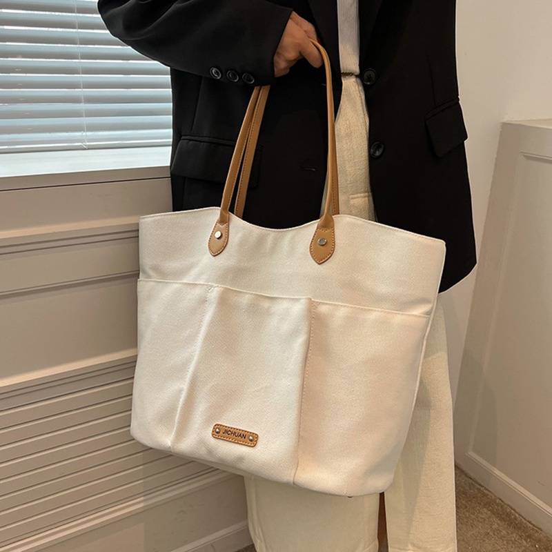 Túi đeo vai IELGY vải canvas cỡ lớn dễ phối đồ thời trang cho nữ