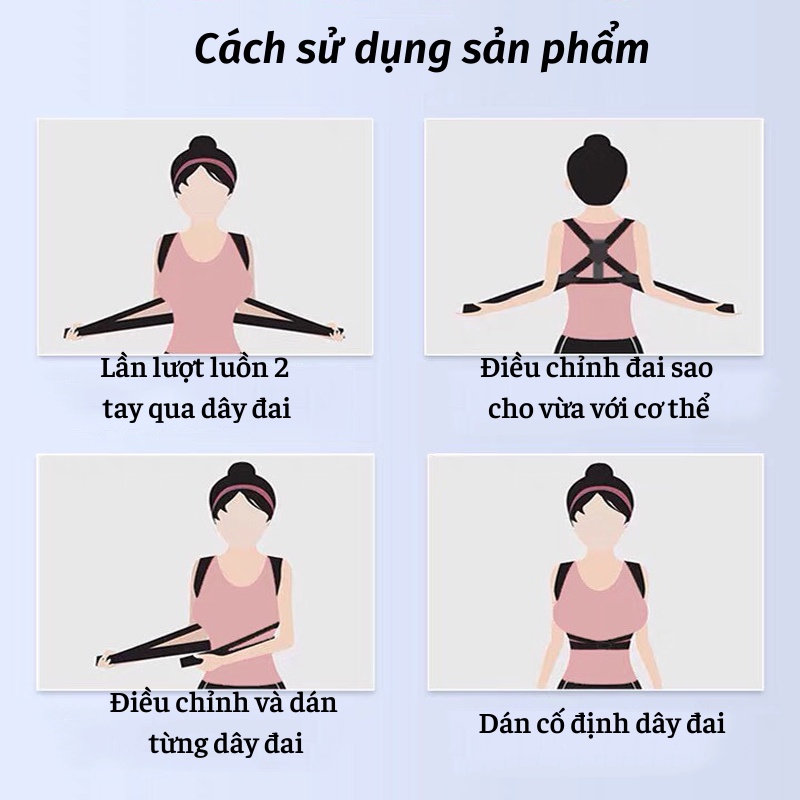 Đai Chống Gù Lưng Đai Hỗ Trợ Chỉnh Sửa Tư Thế Cơ Thể Chất Lượng Cao KHO GIA DỤNG TRẦN PHÚ