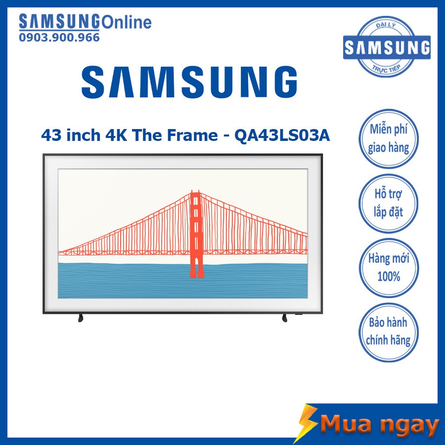 Smart TV Samsung 4K The Frame 43 inch QA43LS03A - Bảo hành 2 năm chính hãng