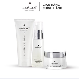 Bộ Dưỡng Trắng Da Và Ngăn Ngừa Sạm Nám Sakura Brightening Set