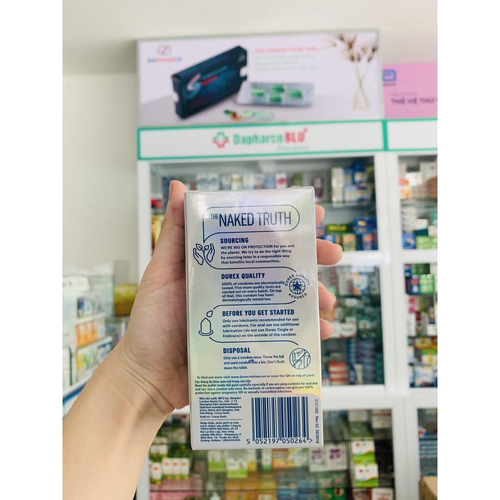 Bao cao su siêu mỏng Durex Invisible Extra