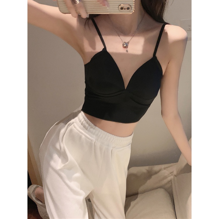 Áo bra 2 dây YUNA kiểu dáng croptop siêu xinh  có kèm mút ngực quai mảnh siêu đẹp, thời trang nữ YUNA_A022