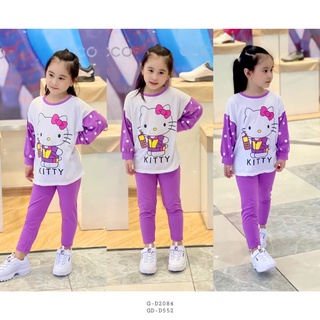 Bộ dài cánh dơi chấm bi bé gái