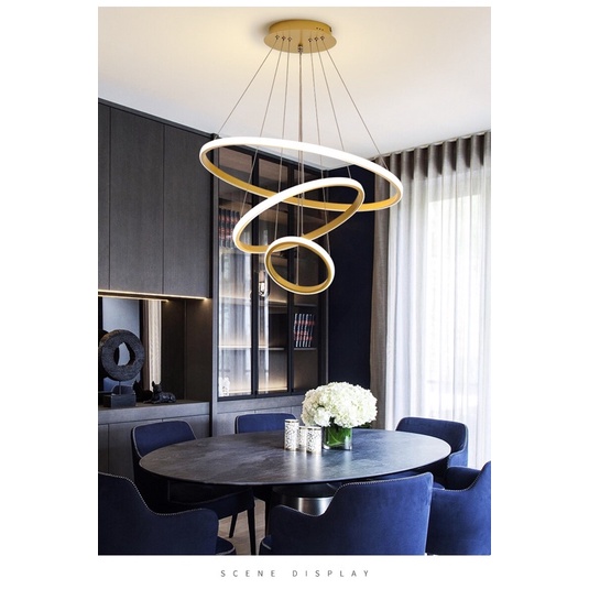 Đèn thả 3 vòng 20-40-60 cm hàng chính hãng