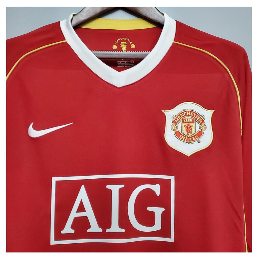 Áo Thun Đá Banh Tay Dài Đội Tuyển Manchester United Size S-2xl 2006 / 07