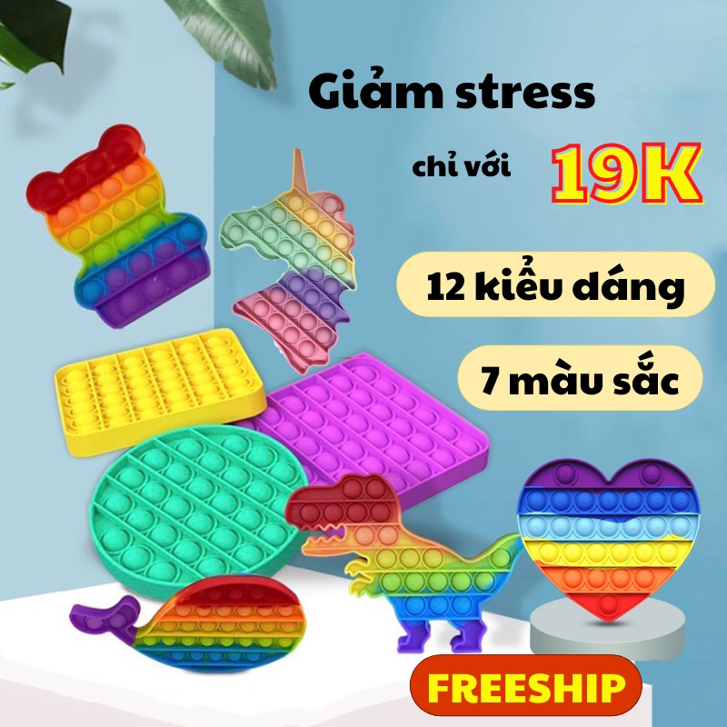 Pop It, Đồ Chơi Xả Stress Giảm Căng Thẳng, Mệt Mỏi  KHO GIA DỤNG TRẦN PHÚ