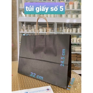 Túi giấy xi măng có quai số 5 (32 X 11 X 24.5)