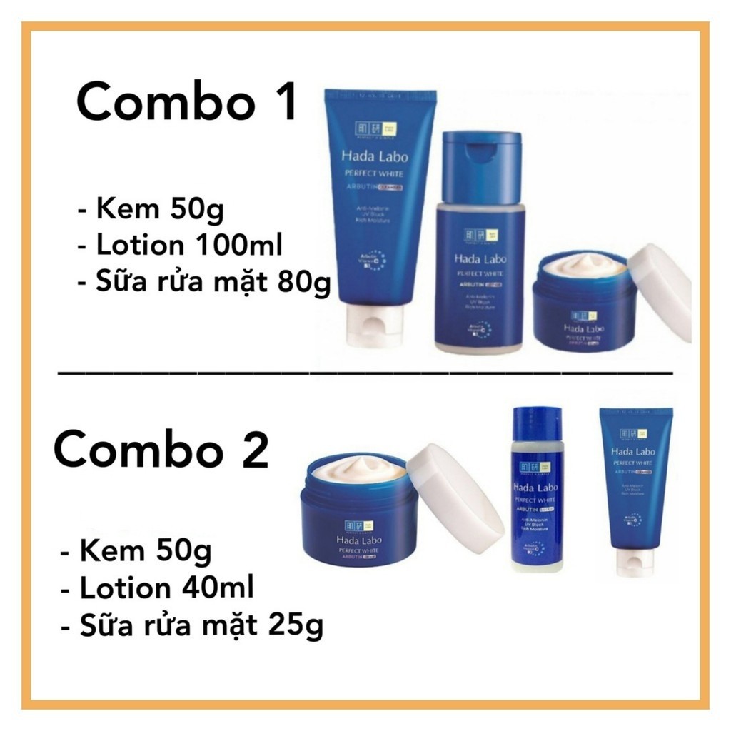 Bộ dưỡng trắng hoàn hảo tối ưu Hada Labo Perfect White | BigBuy360 - bigbuy360.vn