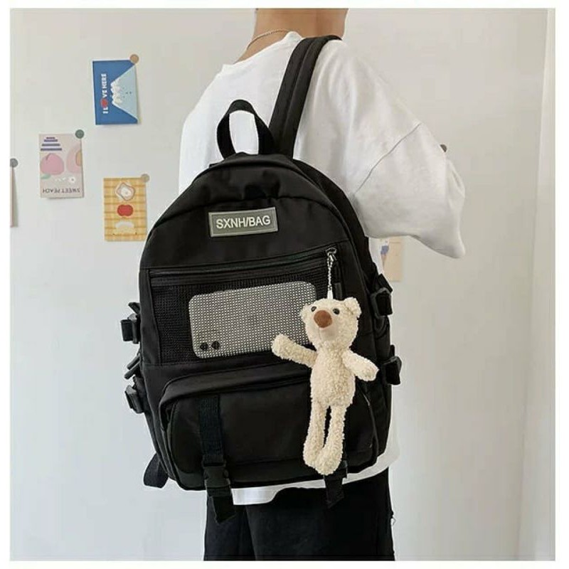 Balo lưới ulzzang, ba lô unisex đi học.BI014 balo sxroll