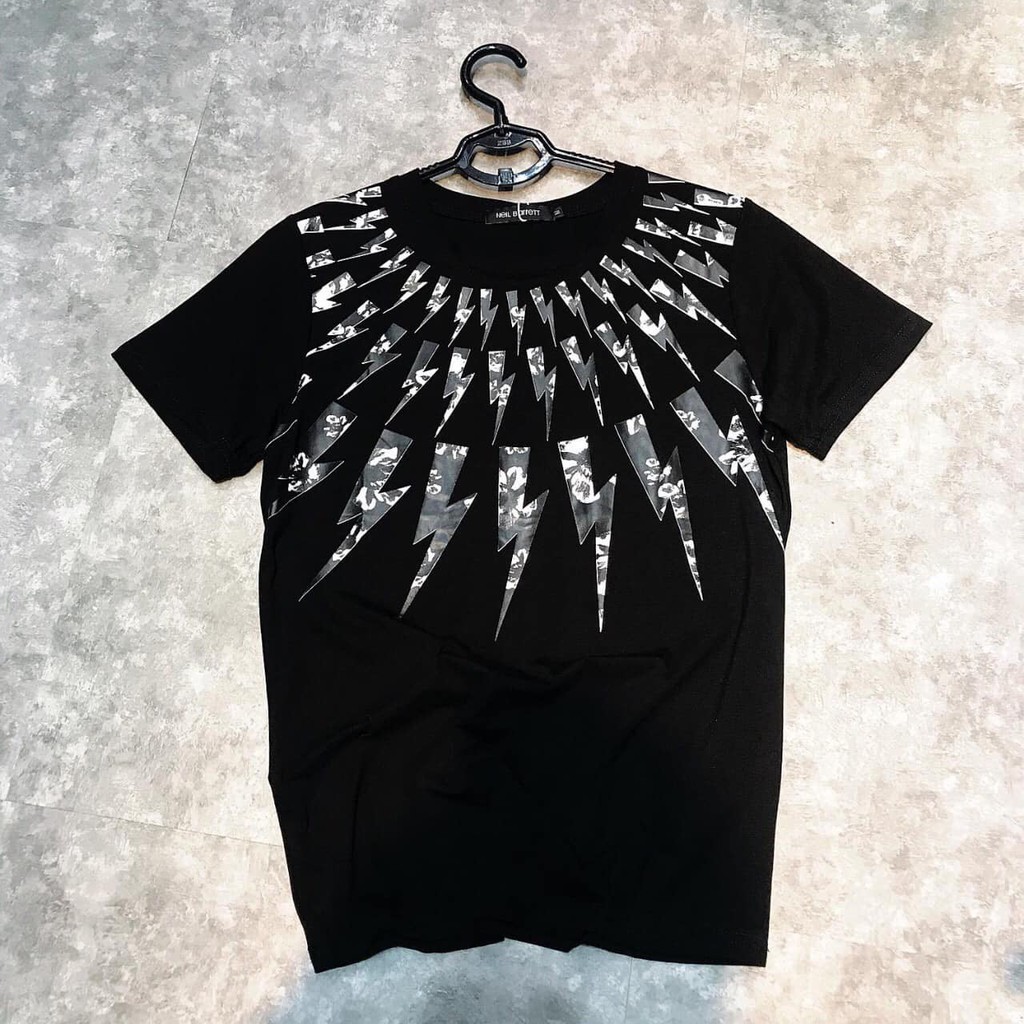 Áo Thun Nam Ngắn Tay, Áo Phông Nam Dáng Suông, in Hình Tia Chớp Chất liệu Cotton Thấm Hút Mồ Hôi Kiểu Dáng Trẻ - AC14 | BigBuy360 - bigbuy360.vn