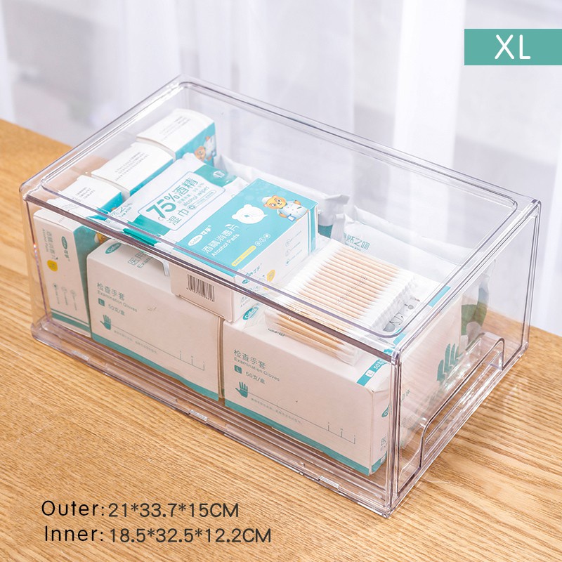Hộp Đựng Khẩu Trang Thiết Kế Trong Suốt Chống Bụi Tiện Lợi
