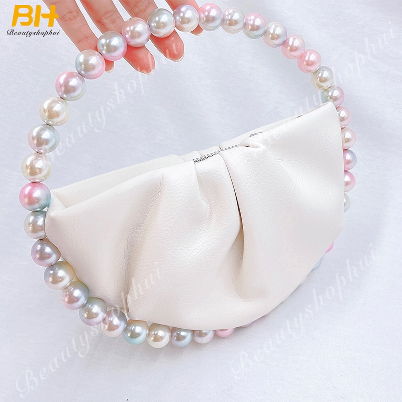 Túi Xách Tròn Đính Ngọc Trai Giả Thiết Kế Mới Thời Trang Dành Cho Nữ 2022