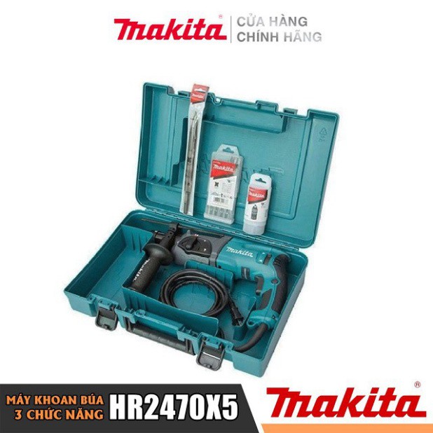 [Chính Hãng] Máy Khoan Búa Đa Năng Makita HR2470X5 (24MM-800W)