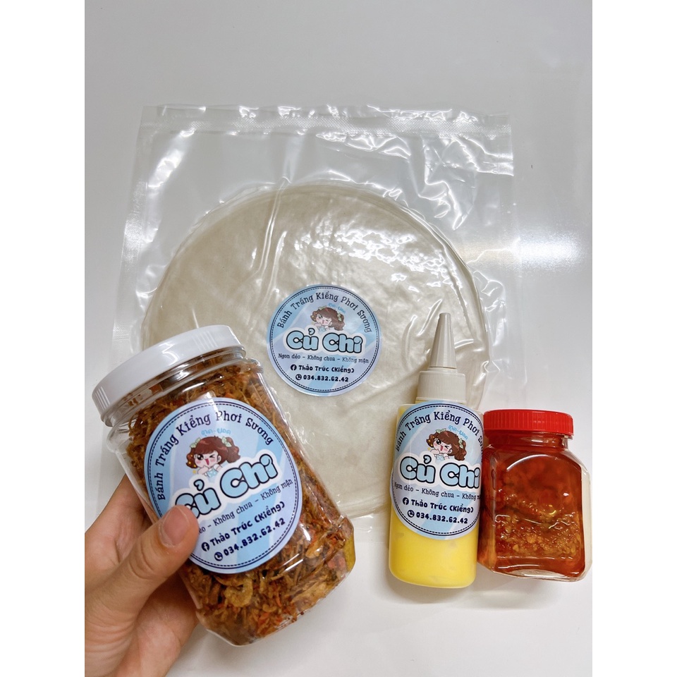 Combo bánh tráng phơi sương tặng kèm sa tế ớt