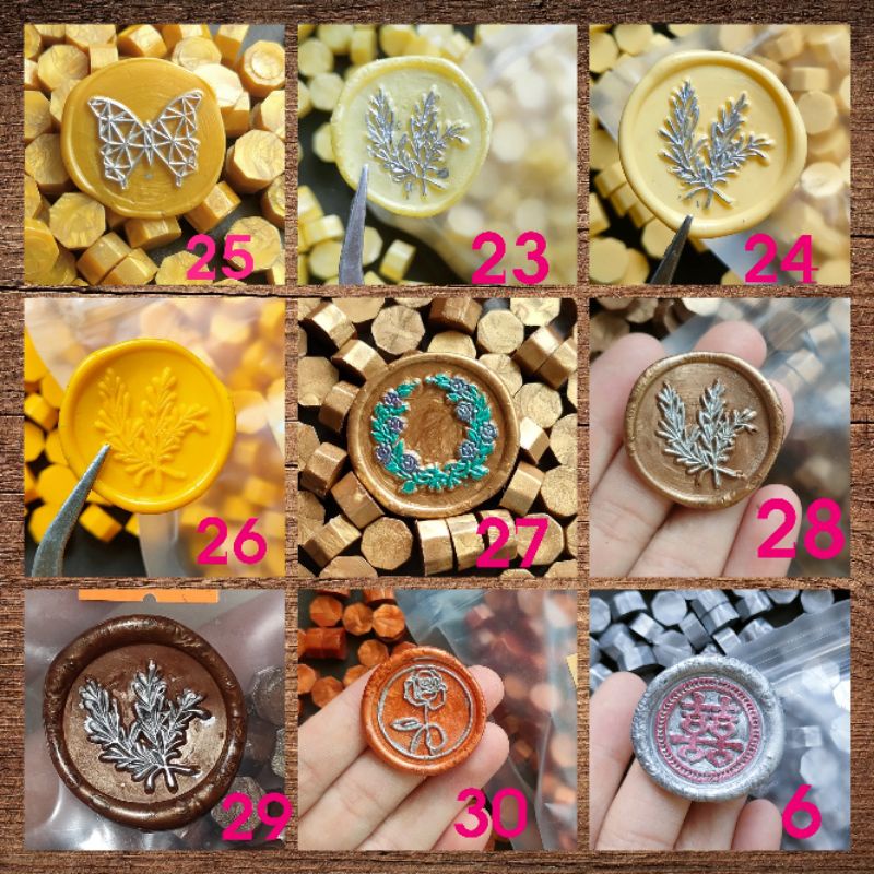 100 viên sáp niêm phong làm con dấu sáp.