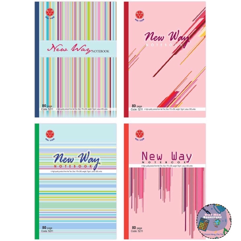 Vở Kẻ Ngang B5 NewWay Hải Tiến 80/120/200 Trang