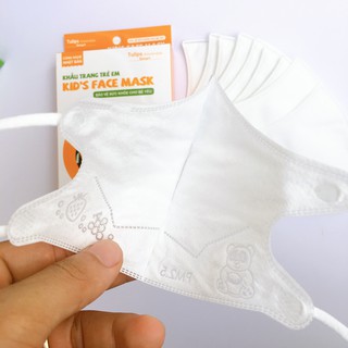 Khẩu trang trẻ em 3d mask tulips 4 lớp kháng khuẩncho bé từ 1 đến 6 tuổi - ảnh sản phẩm 9