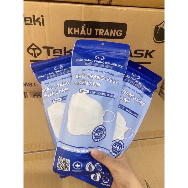 [TÚI 10 CHIẾC] Set 100 khẩu trang 4 Lớp DC KF94 MASK Chống Bụi Mịn Và Kháng Khuẩn Cao Cấp