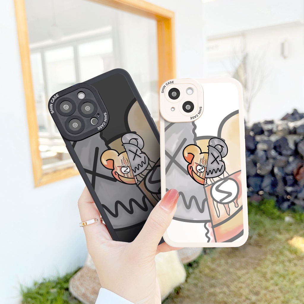 Ốp lưng iphone Hell Bear cạnh vuông 6/6plus/6s/6splus/7/7plus/8/8plus/x/xs/11/12/13/14/pro/max/promax/plus/shin/case