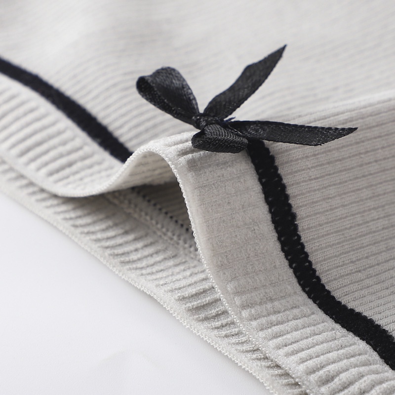 Quần Lót Cotton Thoáng Khí Đính Nơ Ruy Băng Chống Vi Khuẩn Thoáng Khí Cho Nữ