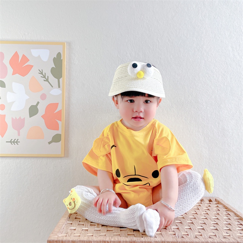 Áo Liền Quần Ngắn Tay Thời Trang Dành Cho Trẻ Nhỏ 0-2 Tuổi