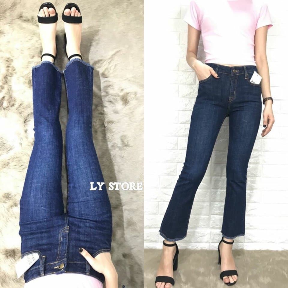 Quần jean nữ ống loe ngố thời trang cao cấp | BigBuy360 - bigbuy360.vn