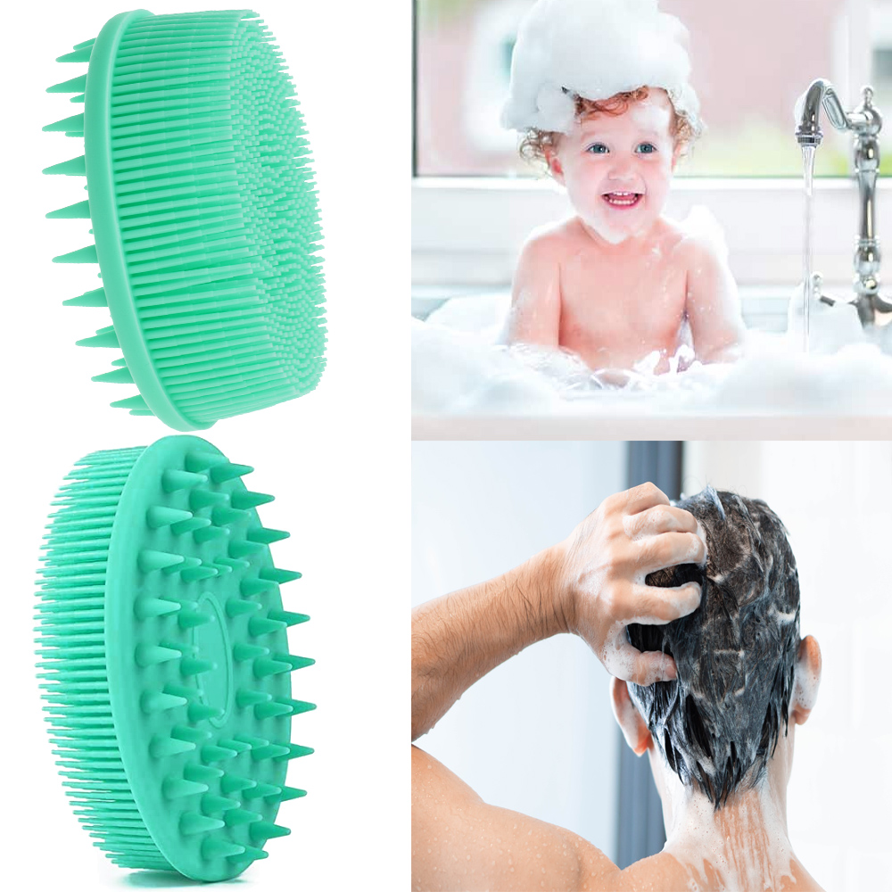 (Hàng Mới Về) Bàn Chải Tắm Massage Cơ Thể Tẩy Tế Bào Chết Bằng Silicon Nhiều Màu Sắc 2 Trong 1