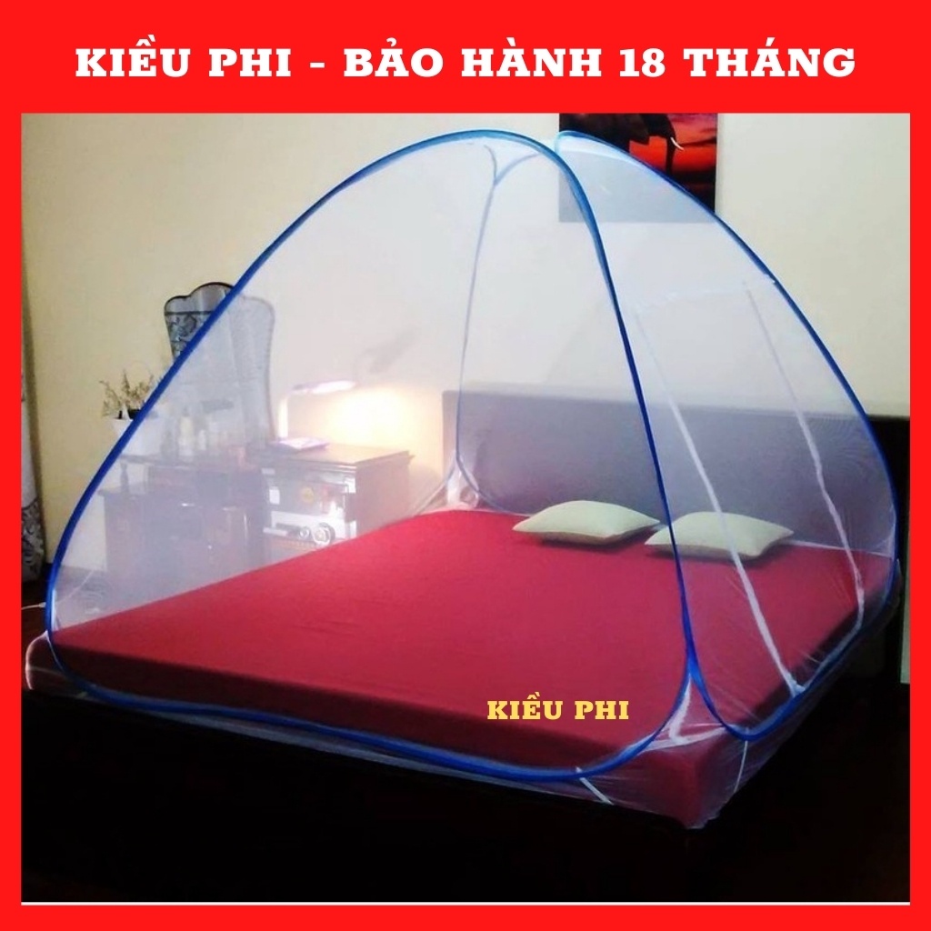 Màn chụp gấp gọn tự bung Kiều Phi - mùng chụp 1m2, 1m6, 1m8, 2m2 đỉnh chóp chống muỗi tiện dụng