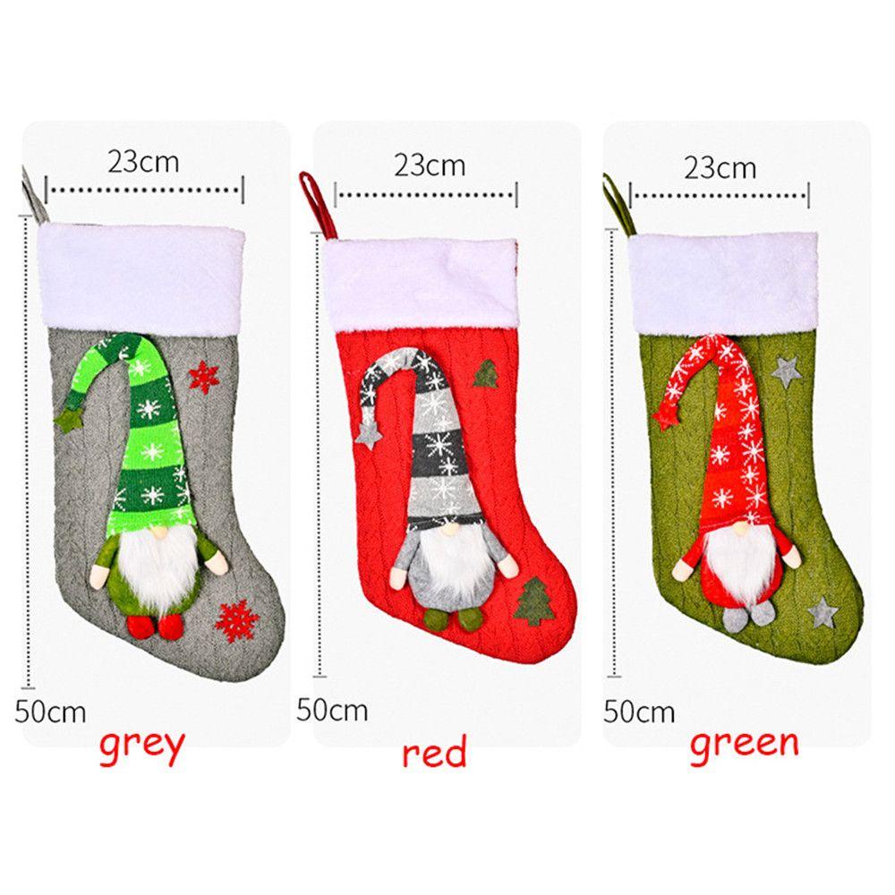 Túi Đựng Quà Hình Chiếc Tất Dùng Trang Trí Cây Thông Giáng Sinh