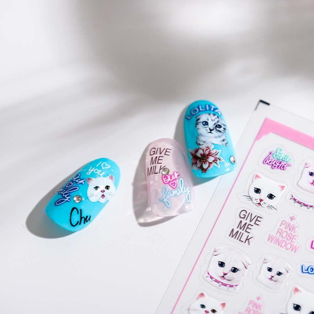 Miếng Dán Trang Trí Móng Tay Hình Thỏ Hoạt Hình Dành Cho Nữ
