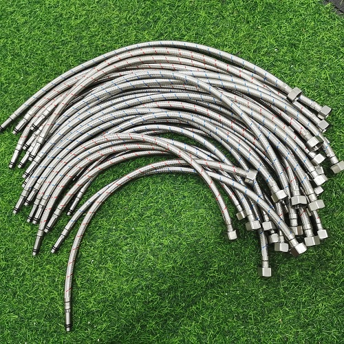 Dây cấp nước nóng lạnh - Dây cấp kim dùng vòi rửa chén, vòi lavabo nóng lạnh Foxis 50cm - 60cm