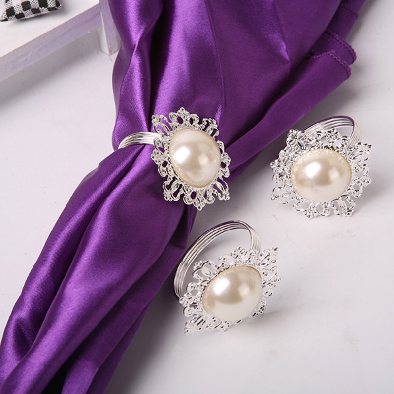 Set 12 Giá Đỡ Khăn Ăn Hình Tròn Trang Trí Tiệc Cưới