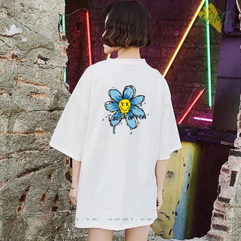 ÁO THUN UNISEX AOMI HOA HẢI ĐƯỜNG JACK J97 ĐOM ĐÓM TAY NGẮN TAY LỠ NAM NỮ CHẤT LƯỢNG CAO