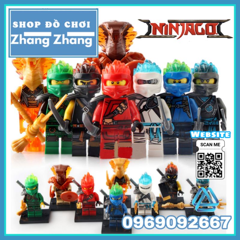 Đồ chơi Xếp hình Ninjago đại chiến tộc Rắn Minifigures PRCK GA115 - 122