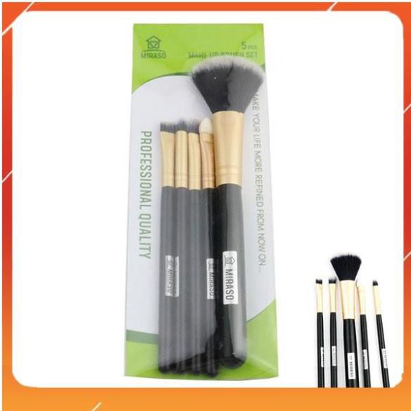 Bộ Cọ Trang Điểm 5 Cây - Miraso Make Up Brush Set 5Pcs _mỹ phẩm chính hãng