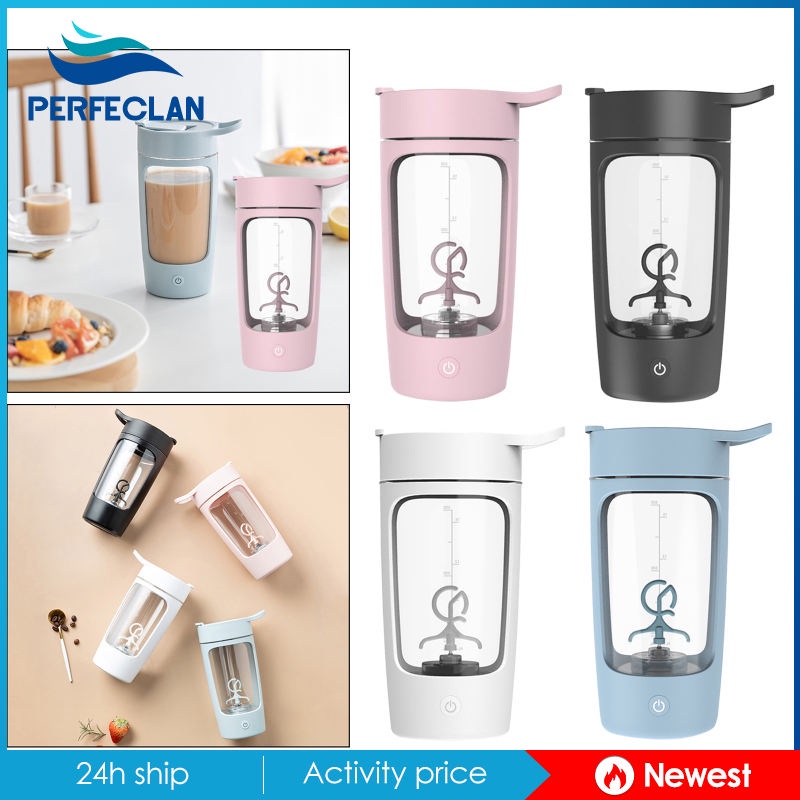 Bình Lắc Protein Chạy Điện Không BPA Cổng Sạc USB Dung Tích 22Oz