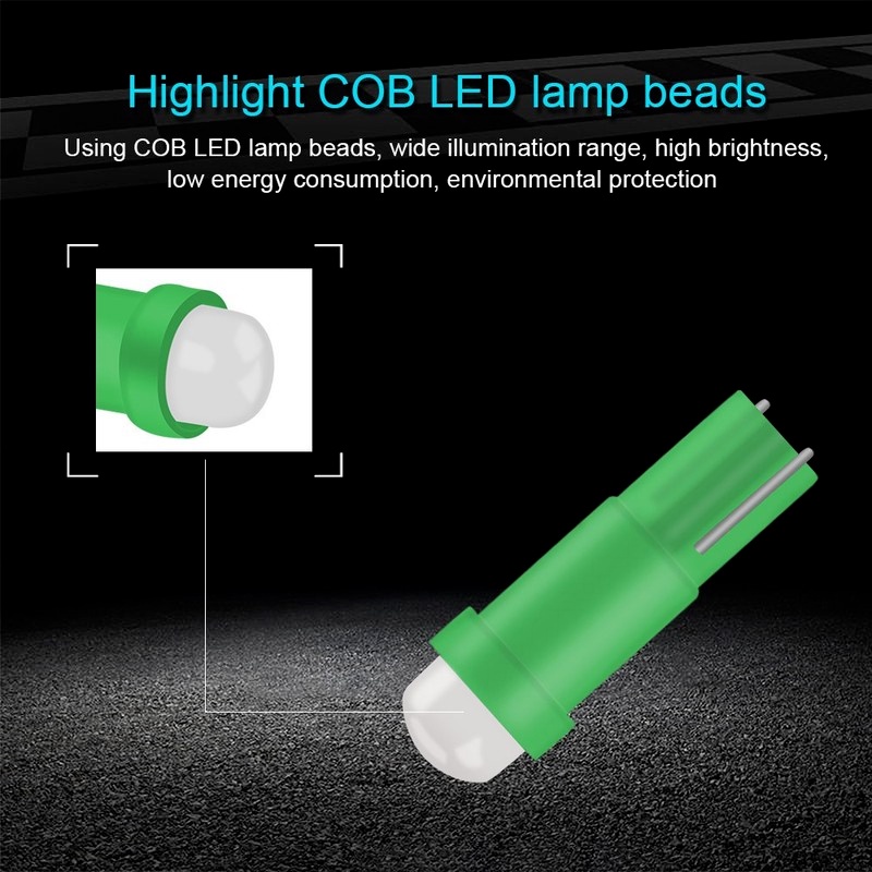 Set 10 Đèn LED T5 4014 Ánh Sáng Ban Đêm Gắn Trần Xe Hơi Trang Trí Nội Thất