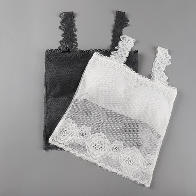 [Mã FASHIONT4WA2 giảm 10K đơn 50K] Nhập WAFS1822 hoàn 15% tối đa 25k xu_ Áo bra ren dáng croptop (đệm mút liền)