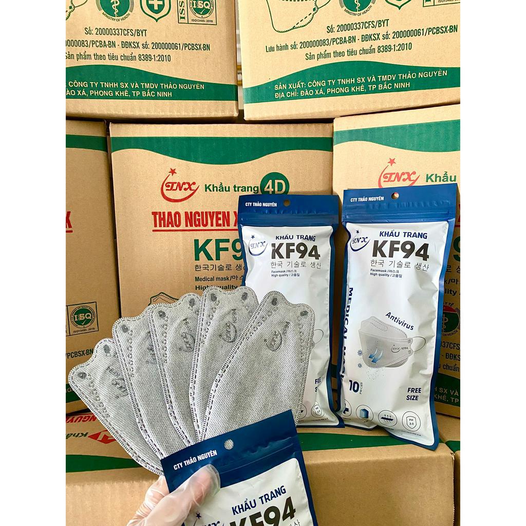 Free Ship - 1 Thùng 300 Cái Khẩu trang 4D KF94 TN MASK Hàn Quốc chống bụi mịn và kháng khuẩn