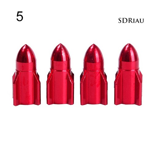 Bộ 4 Nắp Van Bánh Xe Hình Tên Lửa Chất Liệu Hợp Kim Nhôm