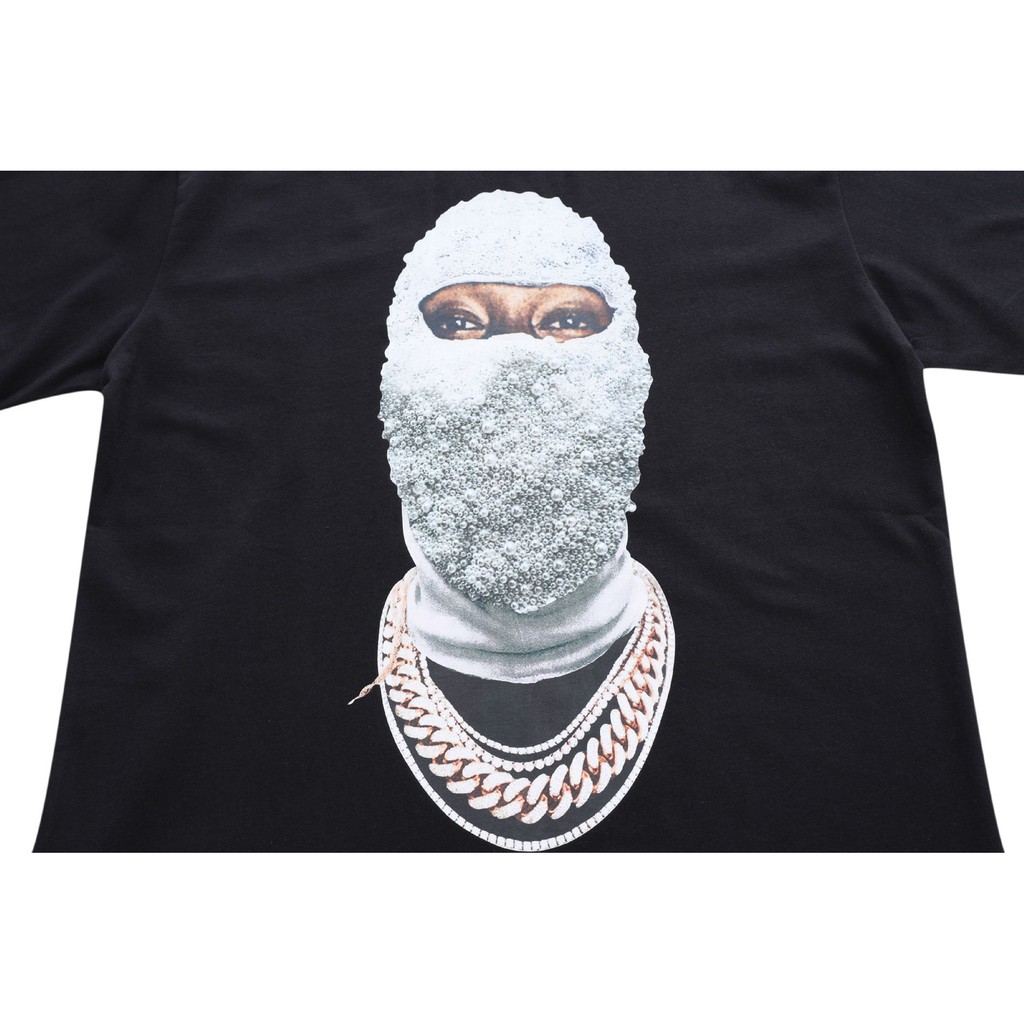 Áo thun ngắn tay IH NOM UH NIT masked Kanye print T-shirt ss18