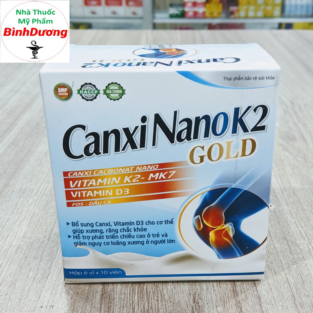 Bổ sung Canxi Phát Triển Chiều Cao 🏀 CHÍNH HÃNG 🏀 Canxi Nano K2 Gold