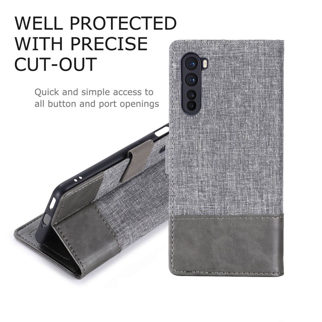 Bao Da Bảo Vệ Điện Thoại OnePlus Nord N100 N10 8T 8 7T 7 6T 6 8Pro 7TPro 7Pro 6T 6 5T 5 3T 3⭐Canvas Fabric Leather Flip Phone Cover Case⭐1+Pro