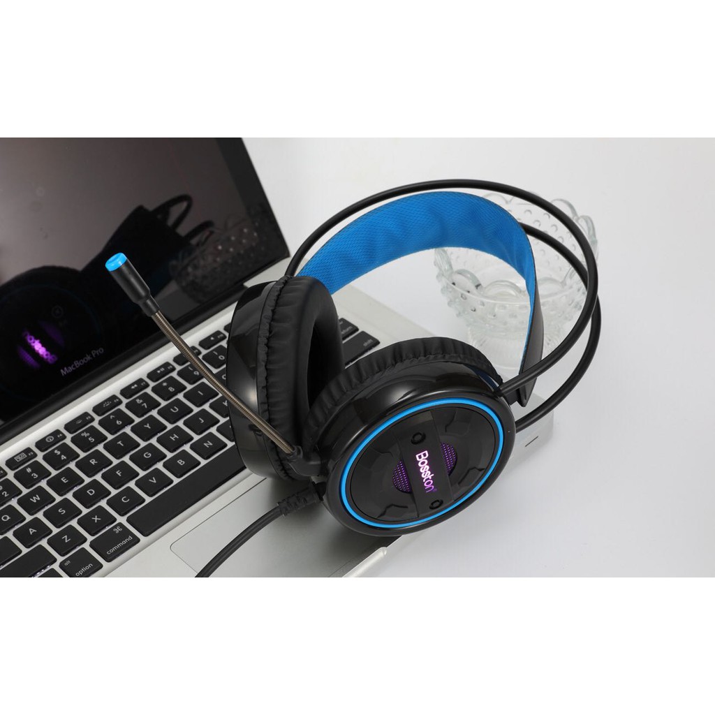 [CÓ SẴN] Headphone Bosston HS12 Led Rainbow âm thanh cực hay -LED CỰA ĐÃ