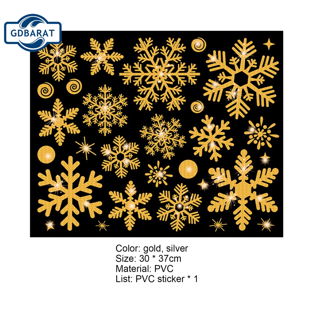 Miếng dán cửa sổ tĩnh điện hình bông tuyết dùng trang trí giáng sinh