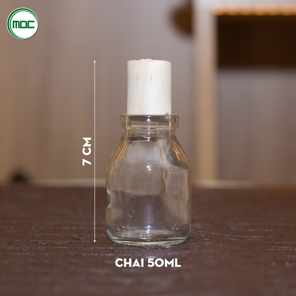 CHUYÊN SỈ_COMBO 10 LỌ THỦY TINH NÚT BẦN 50ML TRANG TRÍ CAO 6,5CM